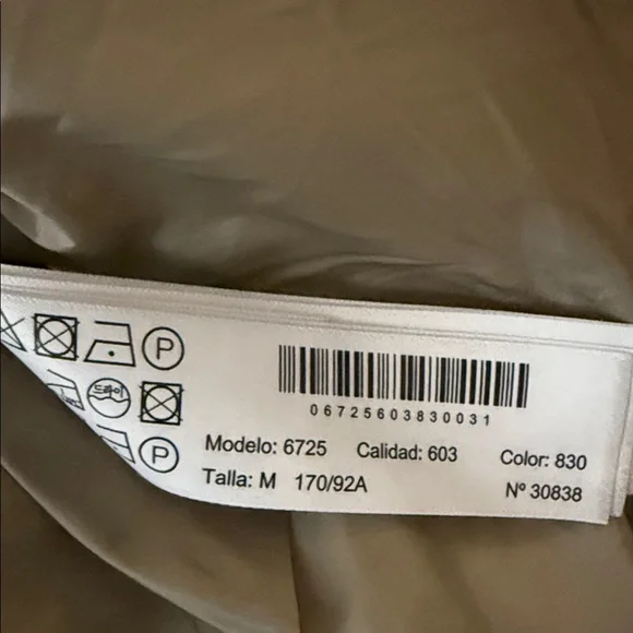 Massimo Dutti Feather down filled puffer jacket brown and tan Med. Like New. - Picture 10 of 16